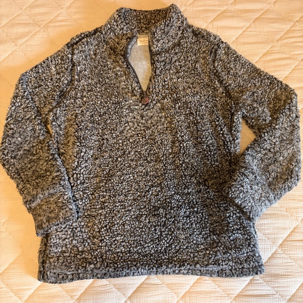 Weatherproof Grey Sherpa Quarter Zip Large